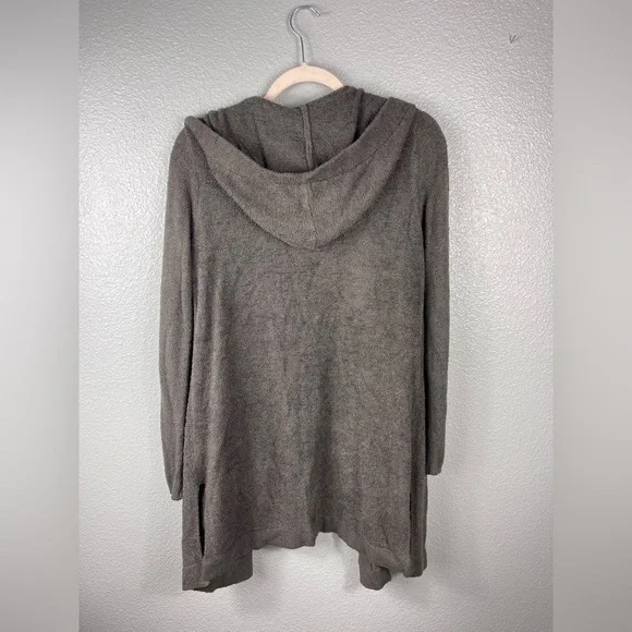 Barefoot Dreams CozyChic Lite Wrap Cardigan Womens XS/S Brown 480 Hooded Sweater - Picture 7 of 9